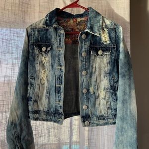 Juniors distressed Hippie Laundry jacket size M